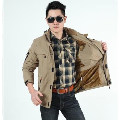 2018 New Arrival men fleece jacket coat turn down collar hooded overcoat warm thick water-proof jackets overcoat wind proofXXXXL