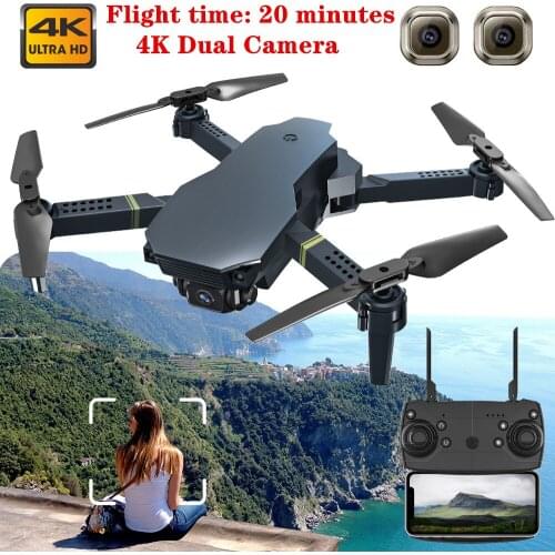 NEW Mini Drone With 4k HD wide-angle Dual Camera Drone WiFi FPV Drone follow me Rc Quadcopter Selfie Dron kids toys gifts Drones