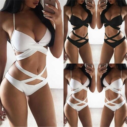 New Sexy Women Push-up Bikini Set Bandage Swimsuit Swimwear Beachwear Suit