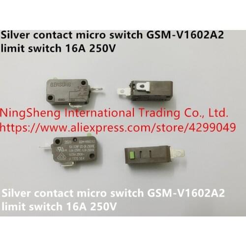 Original new 100% silver contact micro switch GSM-V1602A2 limit switch 16A 250V
