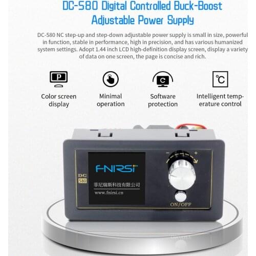DC-580 Constant Voltage current Step-down Programmable Power Supply module 5A 1.8-32V buck Voltage converter regulator color LCD