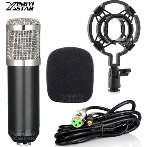 BM 800 700 Professional 3.5mm Wired Condenser Microphone For Video Recording Studio Mic PC Computer Karaoke + Shock Mount Sponge