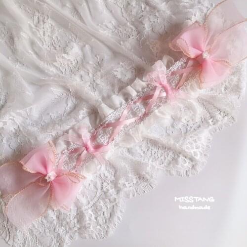 Loli lolita girls hair pink hair ribbon bowknot sweet sister express little thing