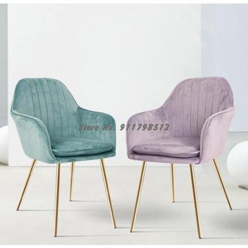 Nordic dining chair modern minimalist home backrest stool ins wind bedroom nail makeup chair net red light luxury chair