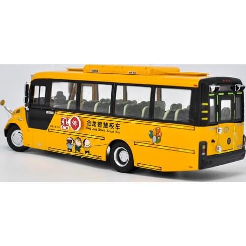 Alloy Model Gift 1:38 Original King Long XMQ6900BSD Smart School Transit Bus Vehicle DieCast Toy Model Collection Decoration