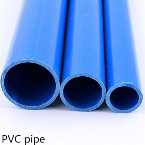 Outer Diameter 20/25/32/40/50/63mm PVC Blue Pipe Aquarium Fish Tank Tube Garden Irrigation Watering Fittings 50cm Long