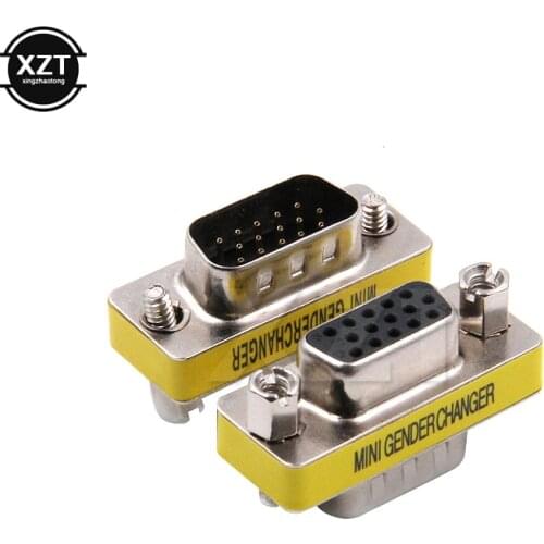 Universal 15 pin Port Saver VGA Adapter Female to VGA Male D-sub Used with Monitors HDTVs Projectors VGA Splitters KVM