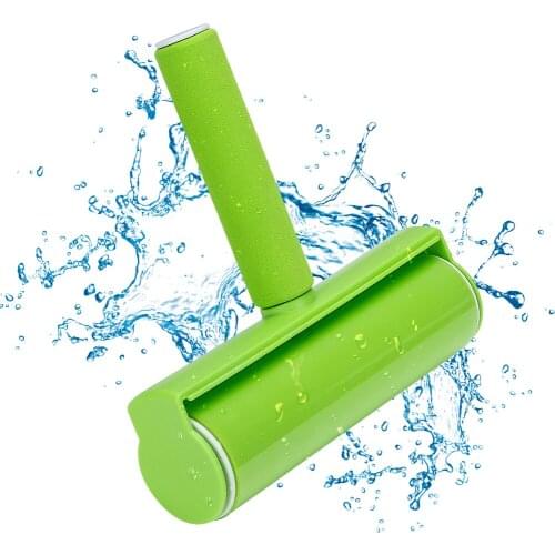 Green Reusable Washable Roller Dust Cleaner Lint Sticking Roller for Clothes Pet Hair Cleaning Household Dust Wiper Tools