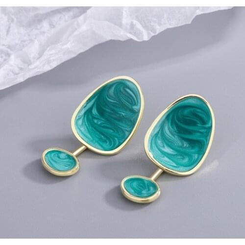 Morivovog 925 Sterling Silver Asymmetry Leaf Big Long Earrings for Women Exaggeration Creative Boho Sea Earring Designer Jewelry