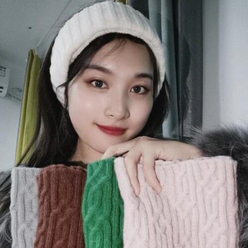 Women Knitted Fake Collar Scarf Winter Warm Knit Cashmere Elastic False Collar Scarf Outdoor Cycling Windproof Neck Scarf