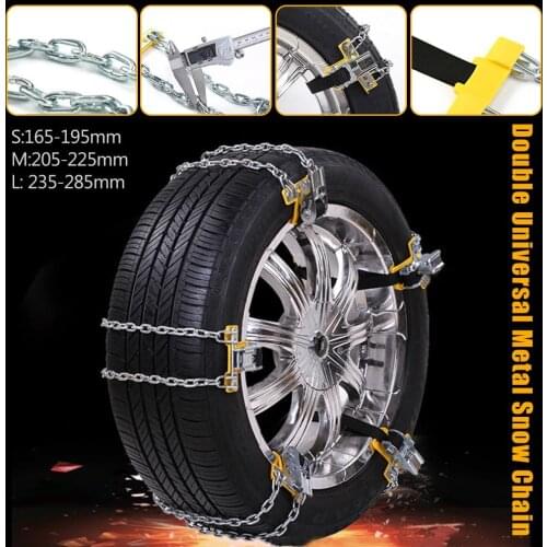 1PC New High Quality Double Universal Metal Snow Chain A Wear-resistant Pad Is Designed To Protect The Tires Car Accessories