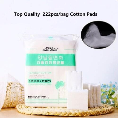 10 bags Makeup Remover Pad Cotton Facial Wipes Three-Layer Double-Sided Cotton Skin Care Nursing Pads Cleaning Tool