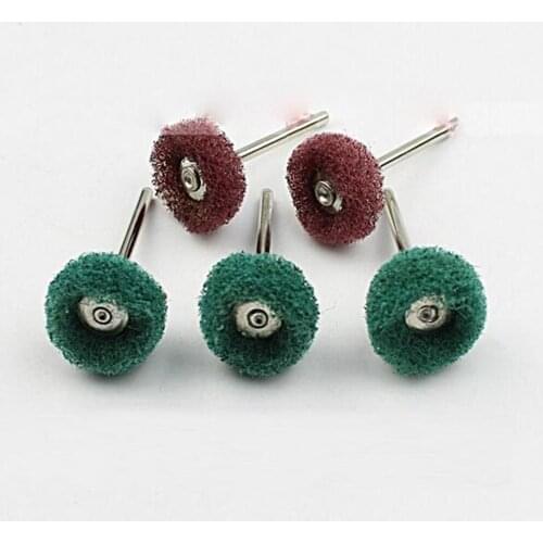 10Pc/ Lot 2.35mm/3mm Scouring Pad Fiber Grinding Head Sanding Polishing Wheel Grinding Burnish Die Dremel Grinder Rotary Tools