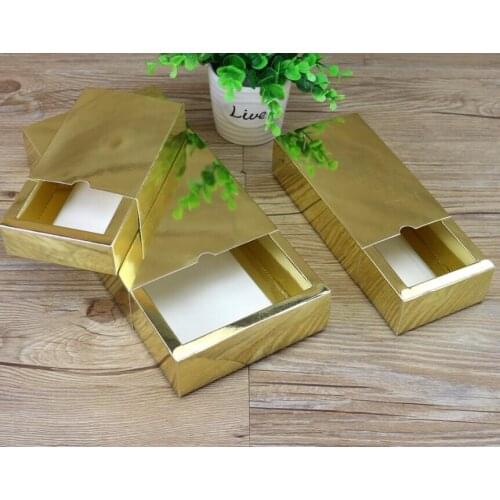 10pcs Personalized Large sliver drawer gift box, gold cardboard black craft box/matte sliver paper drawer packaging box