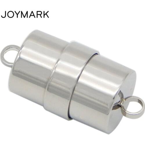23x11mm Barrel Shape Stainless Steel Jewelry Findings Magnetic Clasps For Rope Bracelets Necklaces Making 10pcs/lot BXGC-081