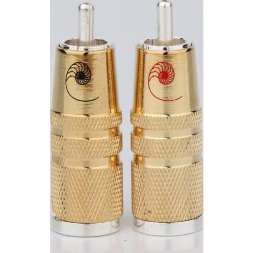 4pcs/lot SRCA Rhodium RCA plated Electrical plug big hole for RCA interconnect cable For DIY HIFI Cable