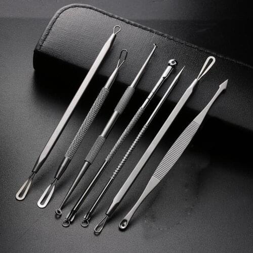 7Pcs/Set Blackhead Comedone Acne Blemish Remover Needles Extractor Remove Tool