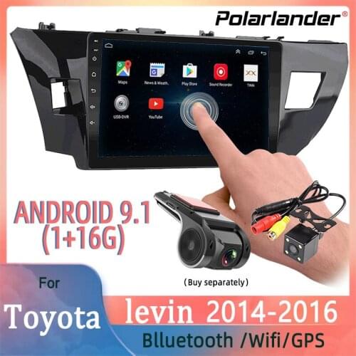 Car Radio 2 Din 10.1 Inch Android 9.1 1G+16G 4G 2 USB Touch Screen WIFI Bluetooth 5.0 GPS Navigation For Toyota LEVIN 2014-2016