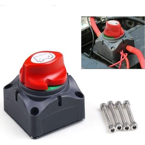 Car Battery Selector Rotary Switch 12V-60V 100A-300A Car Auto RV Marine Boat Isolator Disconnect Rotary Switch Cut Car Supplies