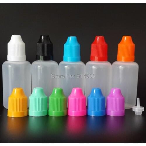 Factory Price 500pcs 30ml PE Plastic Dropper Bottles With child Proof Caps & Tips Empty Eye Drops E liquid Storage Bottle