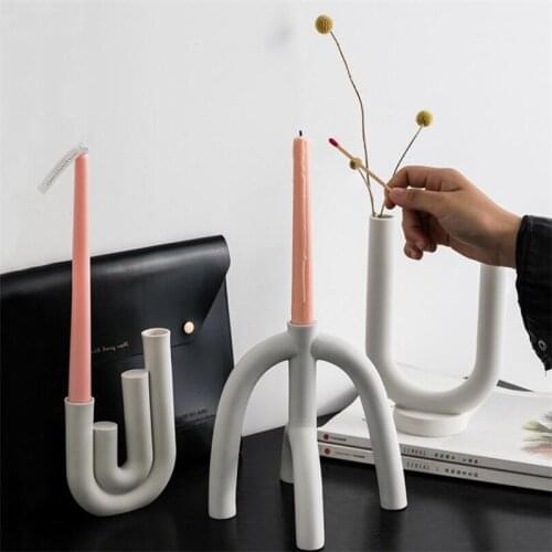 Candle Holders Ceremic Home Decor Modern Candle Stands Wedding Decoration