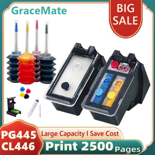 GraceMate PG445 CL446 Ink Cartridge Compatible for Canon 445 446 Pixma MX494 MG2440 MG2540 MG2940 MG2942 MG2944 IP2840 Printer