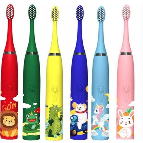 Cartoon Pattern Children Electric Toothbrush Double-sided Tooth Brush Heads Electric Teeth Brush Or Replacement Brush Heads Kids
