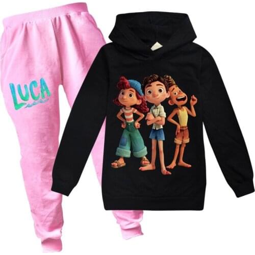 Kids Clothes Baby Girls luca Tracksuit Tops Pants 2PCS Children Spring Autumn Outfits T-shirt + casual trousers Sets 2-16 years
