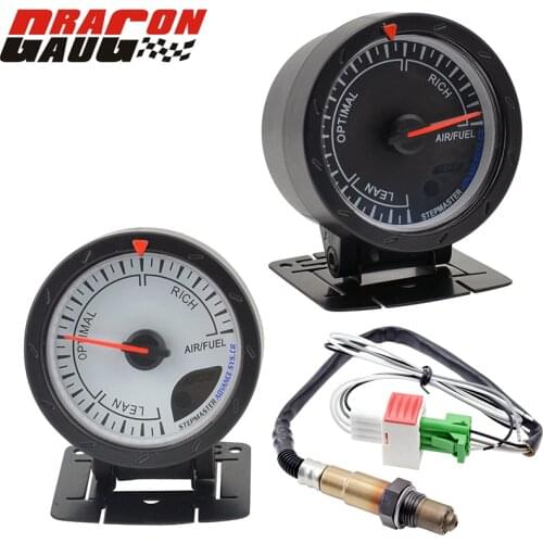 Dragon 2.5" 60MM Advance Narrow Band Auto Air Fuel Gauge Lean Optimal Rich Meter White Face Car Modification Free Shipping
