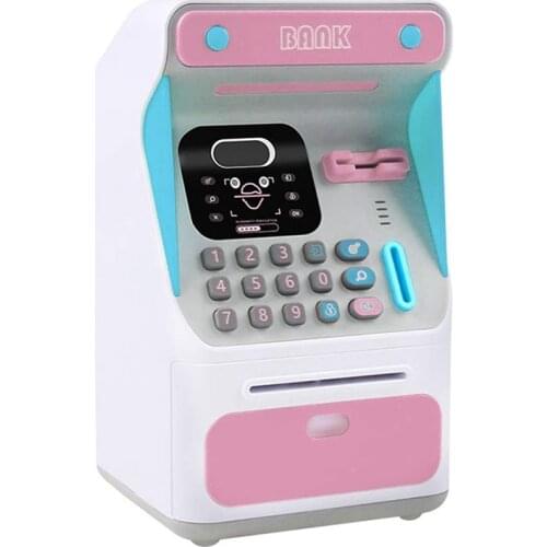 Electronic Piggy Bank,Mini Smart Electronic Piggy Bank with Face Recognition,Rolling Paper Money Box Password Piggy Bank CNIM Ho