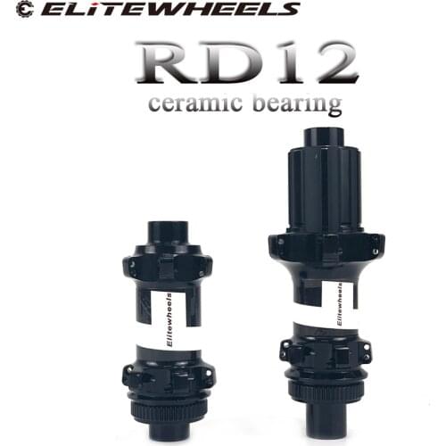 ELITEWHEELS Road Disc Brake RD12 Center Lock Ceramic Bearing Hub Front 12x100mm Rear 12x142mm 24-24H Road Disc Wheelset Cycling