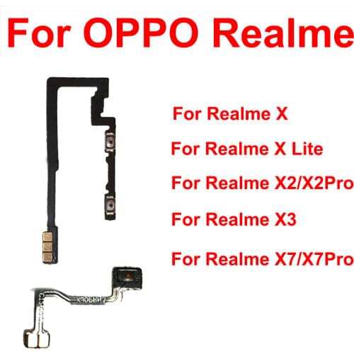 Power&Volume Flex Cable For Oppo Realme 5 6 6i X50 Q Pro Power Volume Side Key Button Flex Ribbon Replacement Parts