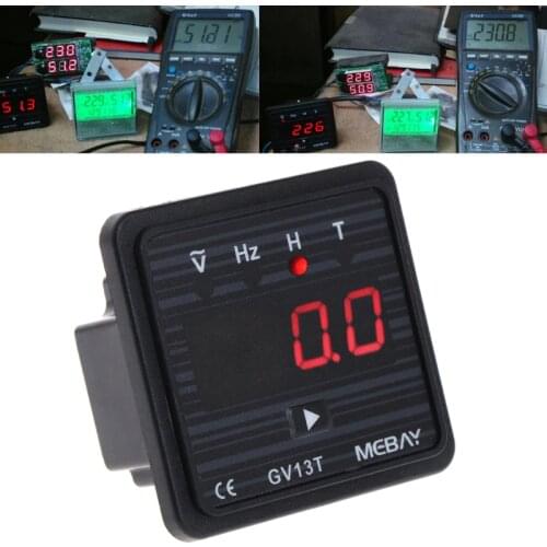 GV13T AC220V Generator Digital Voltmeter Frequency Hour Test Panel Meter