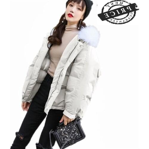 Jacket Parkas 2021 Women Loose Fur Parka Down Cotton Winter Coats Ladies Padded Jackets Coat Femme Casaco Feminino LWL661