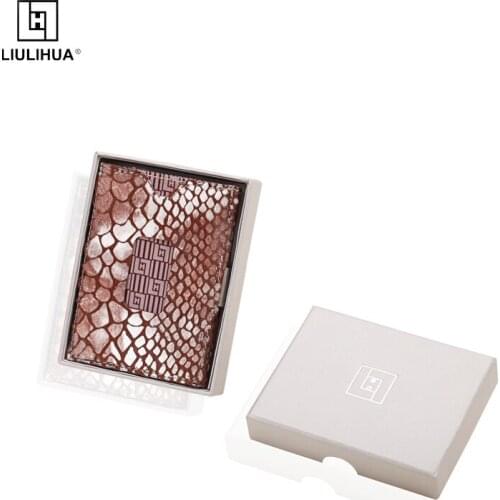 LIULIHUA Wholesale Durable Trifold Men Luxury Wallet Mini Fashion Genuine Leather Credit Card Holder with Stainless Steel Buckle