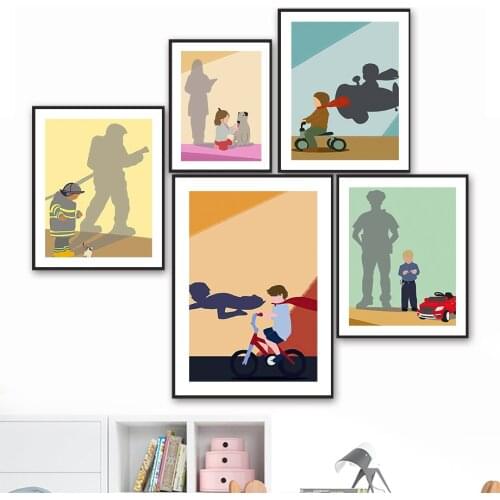 Dream Big Dream Inspirational Wall Art Canvas Painting Nordic Posters And Prints Cartoon Wall Pictures Kids Room Home Decor