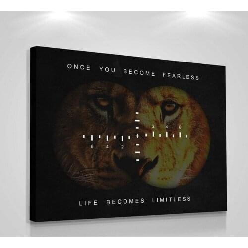 Motivational Poster Wild Animal Tiger Artwork Print On Canvas Wall Art Pictures Painting Prints Enterprise For Office Home Decor