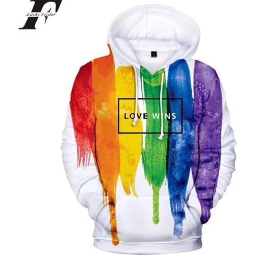 Rainbow hoodies men sweatshirts Men/Women streeswear hoodie sweatshirt Casual Harajuku long sleeve Hooded LGBT Clothes plus size