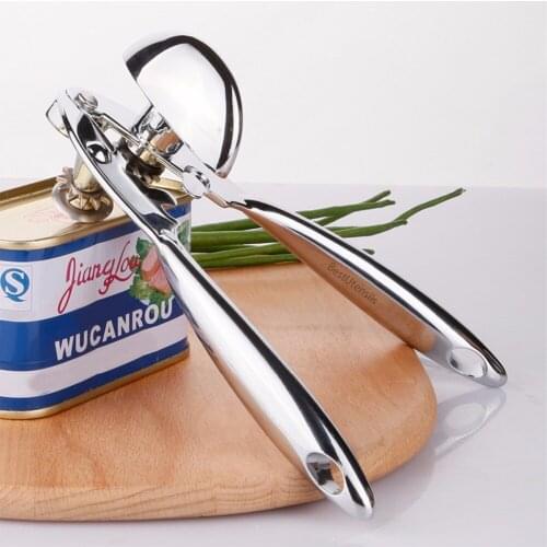 New Zinc Alloy Can Opener For canned Food With Ergonomically Shaped Thumb-Screw Heavy Duty Jar Bottle Opener Kitchen Accessories