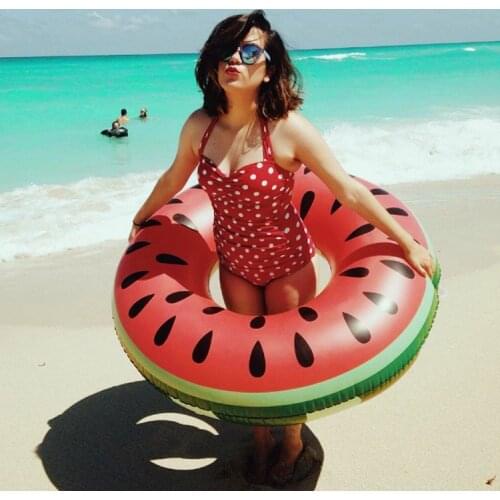 New Watermelon Inflatable Adult Kids Swimming Ring Inflatable Pool Float Circle for Adult Children