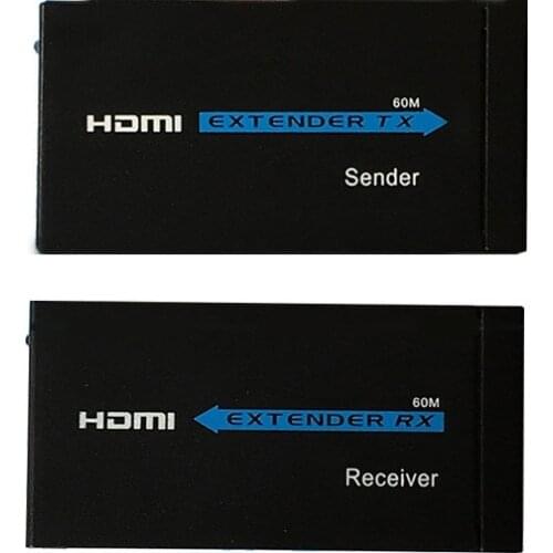 One pair 164 Ft Full HD HDMI Extender Up to 1080P@60Hz Over Single Ethernet Cat5e/Cat6/Cat7