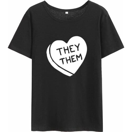 They Them Mom Tshirt Funny Graphic Harajuku Women T-shirt Fashion Kawaii Short Sleeve Top Tees Cotton O Neck Mother Lady Shirts
