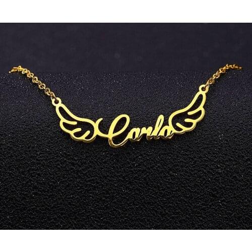 Personalized Custom Name Pendant Necklaces Rose Gold Silver Color Necklace Customized Nameplate 2020 Female Fashion Jewelry Gift