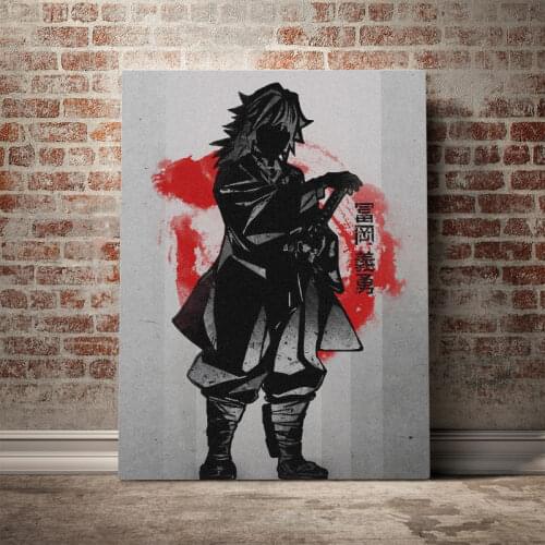 Tomioka Giyuu Demon Slayer Poster Canvas Wall Art Decoration prints for living Kid Children room Home bedroom decor painting