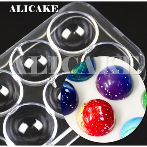 Polycarbonate Chocolate Moulds Ball Tray Sphere Baking Form Molds Tools Baking Bakery Mold Z20