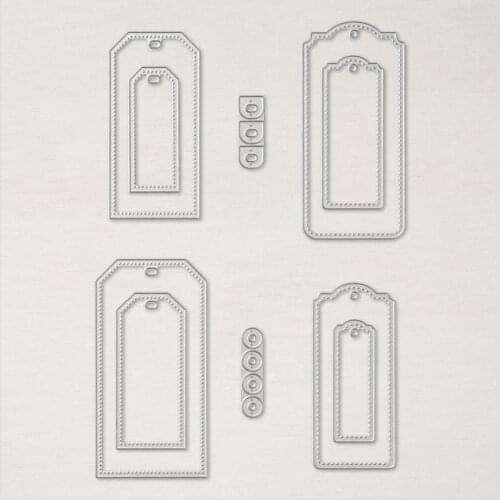 Strip Rectangle Label Die Set New Arrival 2021 Metal Cutting Die Scrapbooking DIY Decoration Craft Embossing Stencil Stansmallen