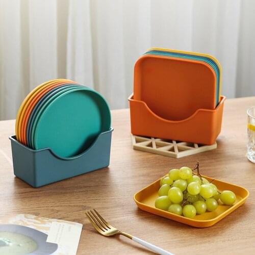 Tableware Spit Bone Dish Household Plastic Nordic Dining Garbage Dish Sauce Dish Small Square Plate Plate rack