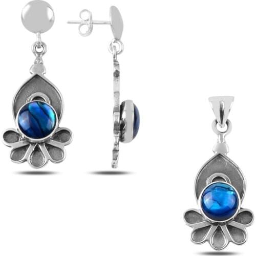Silverlina Silver Abalonlu Handmades Set