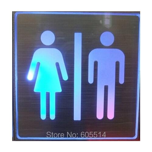 [Seven Neon]Free shipping 20sets 110*110*30mm square shape led singnal light led indicator for male/female washroom