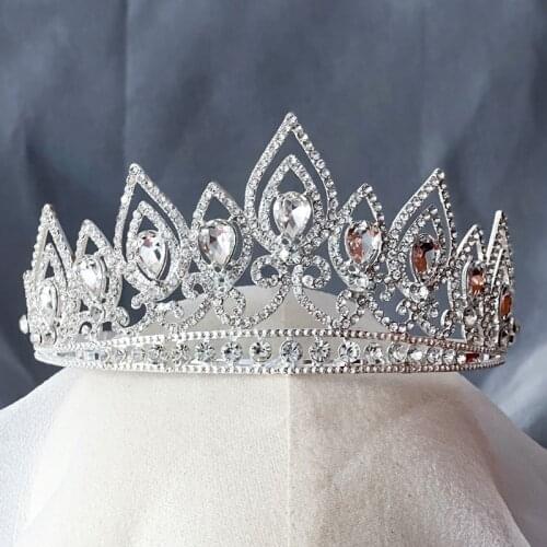 Bling Crowns Beautiful Headpiece Wedding Crown Wedding Tiaras Hair Accessories for Prom Birthday Costume Party BH